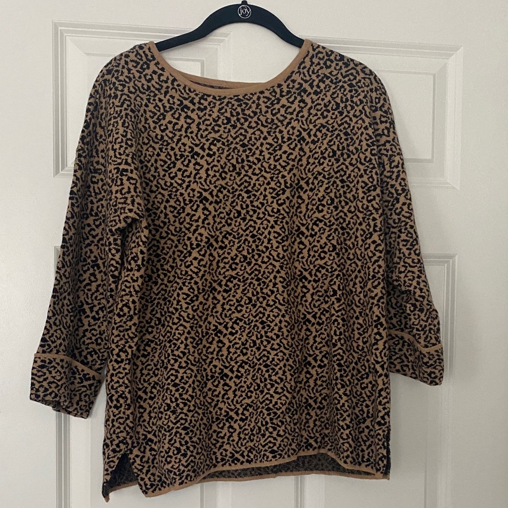 Tahari Cheetah Print Sweater